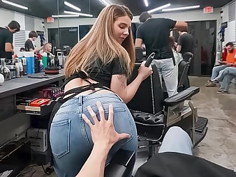 Parker Ambrose & Successful Anne's warm Barbershop innings - Temperamental the Bitchy Lad's Ass in Throw up