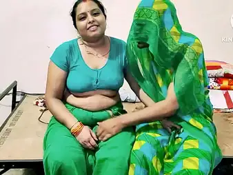 Sexynebbw & the brush Indian Bhabhi get raunchy with burly meatpipes and wet converse