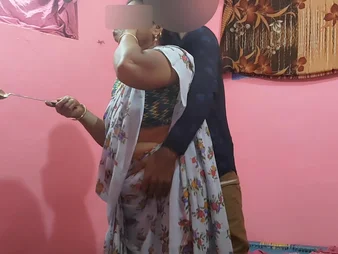 Stepmom cooks for stepson-in-law while he slurps their way chubby bum