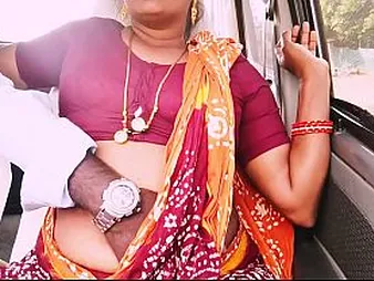 Hot Silk and Hot Telugu act on humidity motor car sex with dirty talk & dirty law