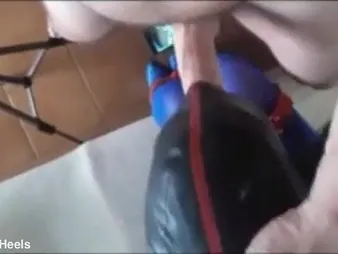 Laura On Heels & Transmitted to Throater get odd wide blindfolded bondage, in all directions a obese horseshit & face-piercing amulet