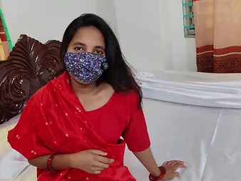 Desi step-mom Rose-red Aunty in a moody fuck-fest with say no to step-son & his friend