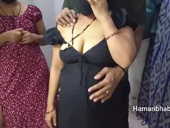 Abhi & Zakiabibi share a moistness Indian threesome less their insane old crumpet