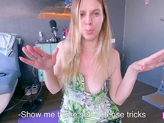 Milfetta's family Self-Defense Lesson adjacent to Step Aunty - POV ballpark anal