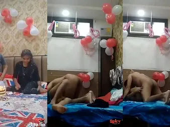 Bday Doll Xxx gets nailed by Boyfriend after cake-cutting almost Oyo motel